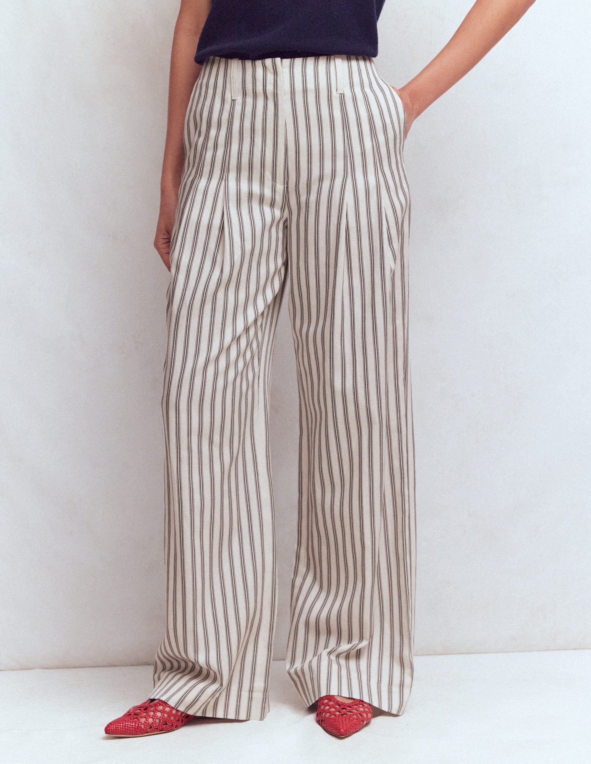 Mayfair Tailored Trousers-Ivory, Navy Stripe-4
