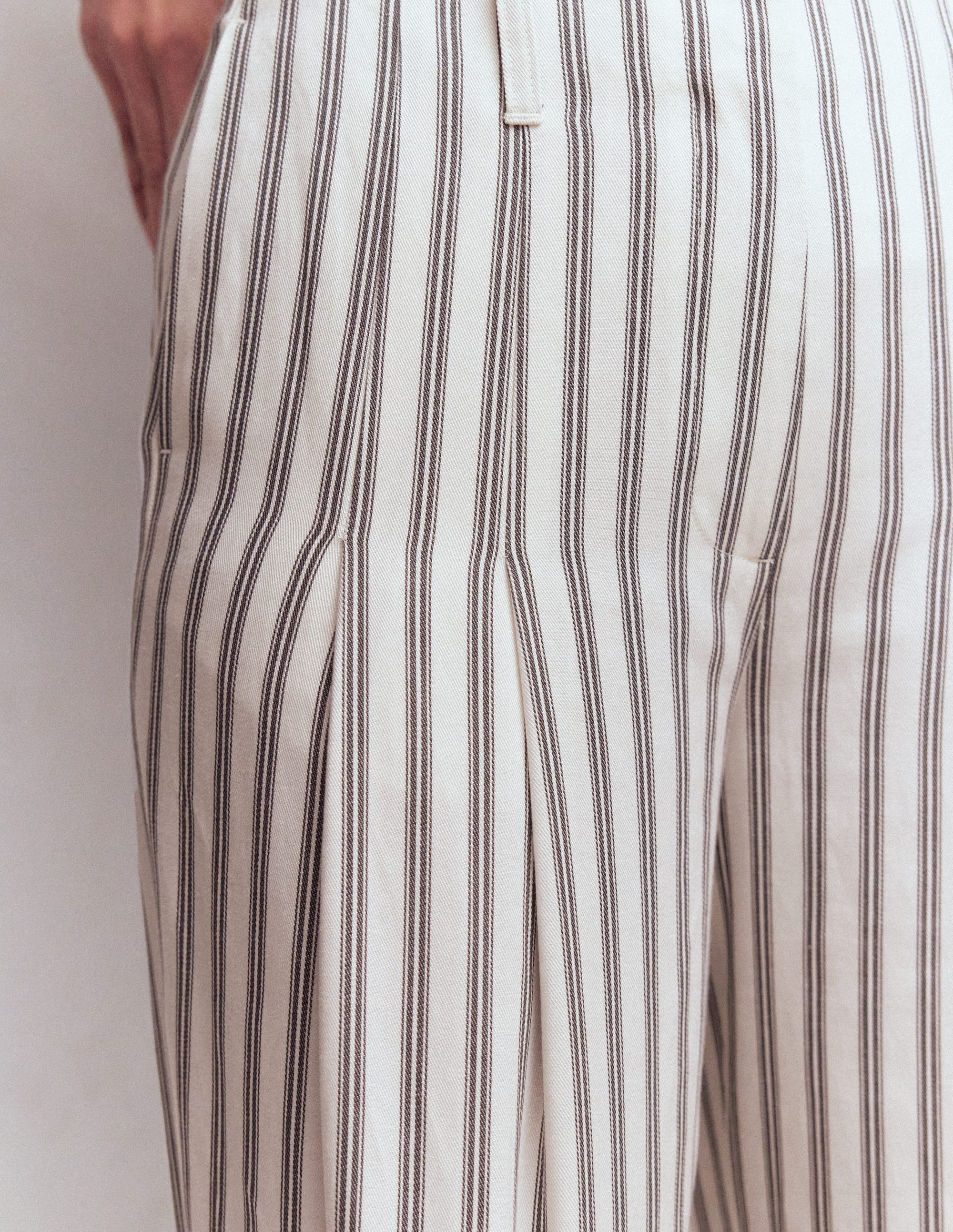 Mayfair Tailored Trousers-Ivory, Navy Stripe - Image 5