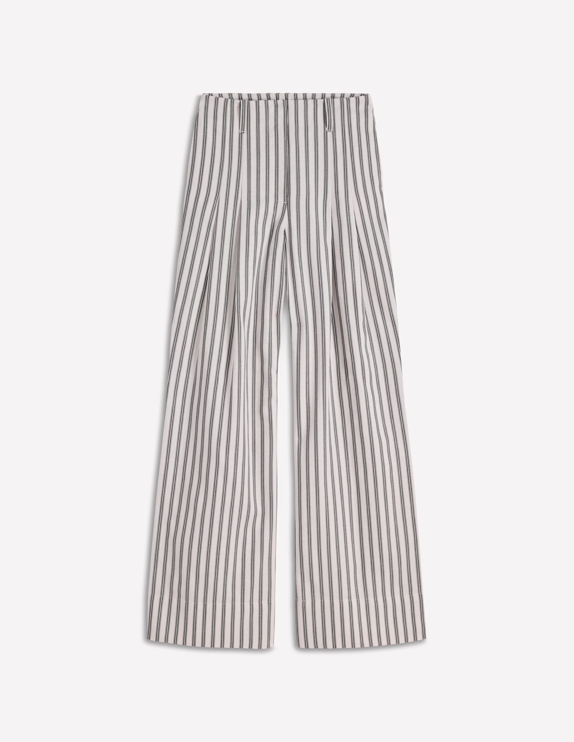 Mayfair Tailored Trousers-Ivory, Navy Stripe - Image 8