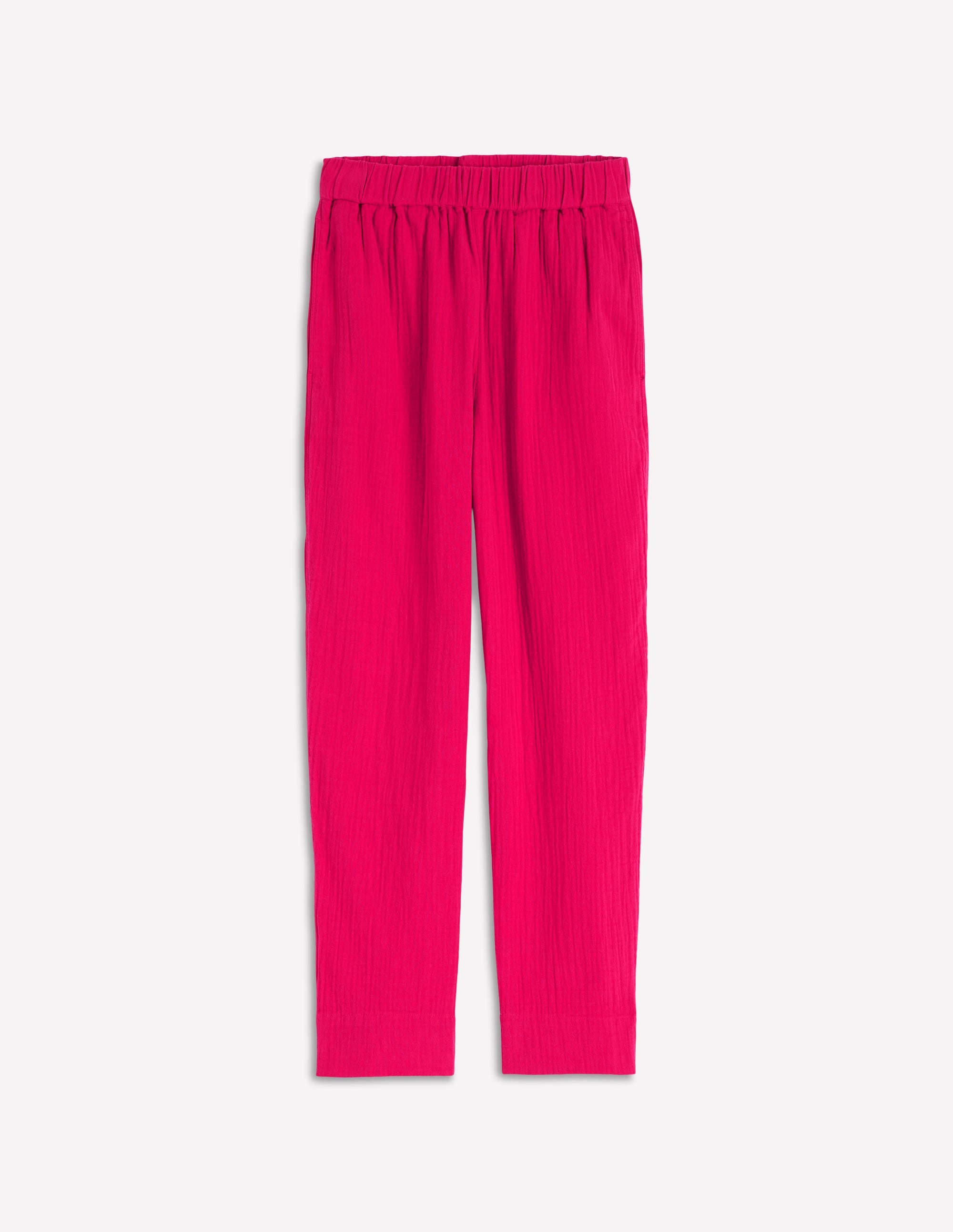 Double Cloth Crop Trousers-Pomegranate - Image 6