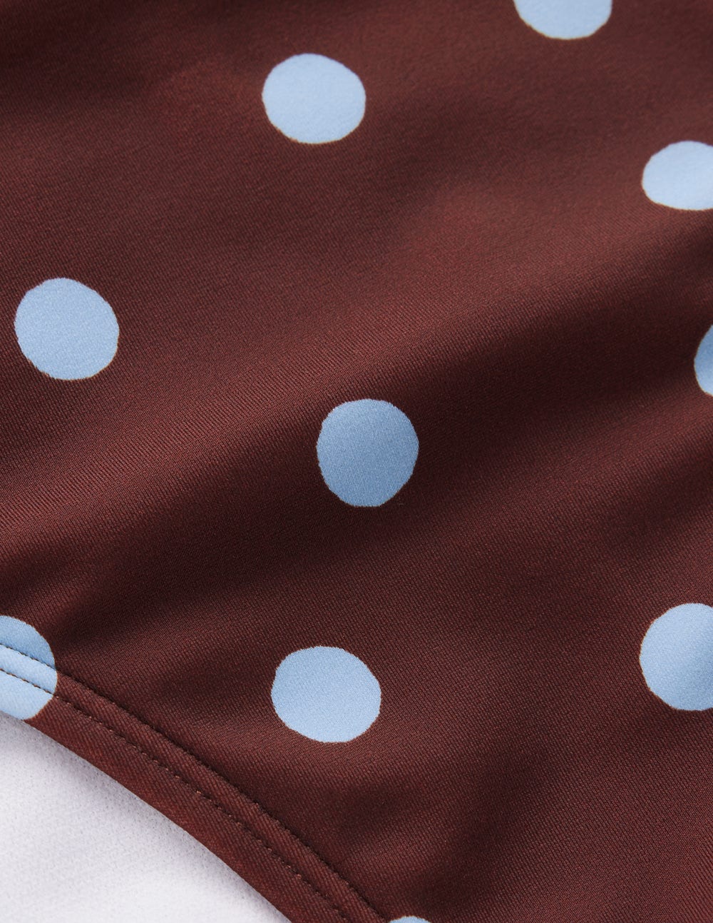 Classic Bikini Bottoms-Chocolate, Blue Painted Dot - Image 6