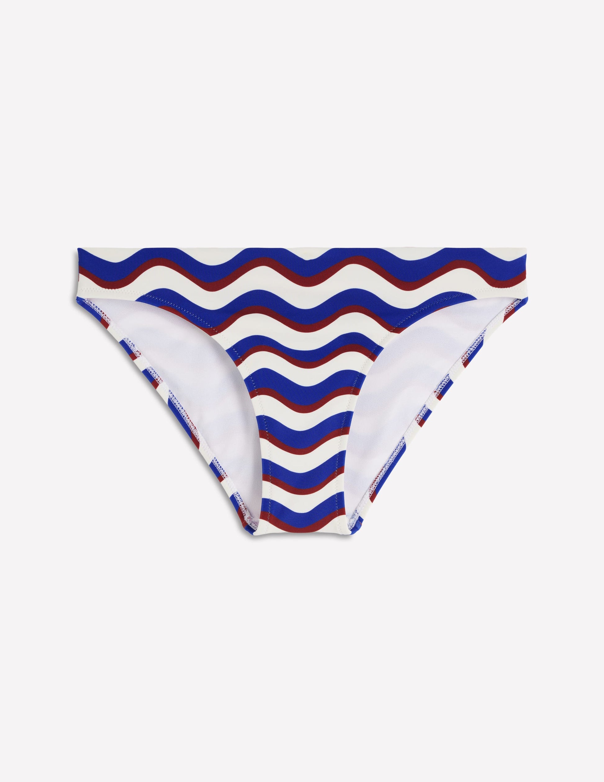 Classic Bikini Bottoms-Navy, Wavy Stripe-7
