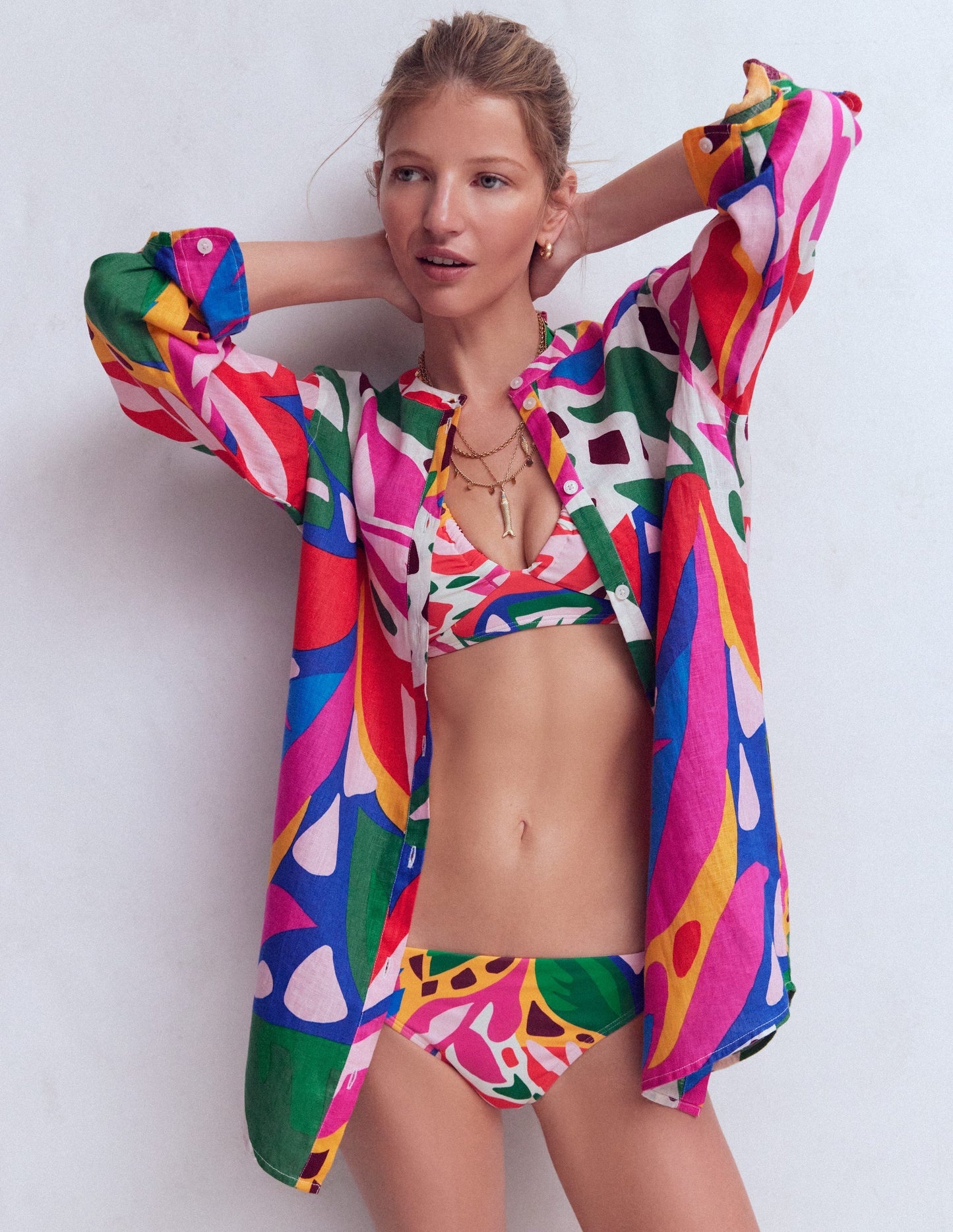 Classic Bikini Bottoms-Multi, Leafy Cascade