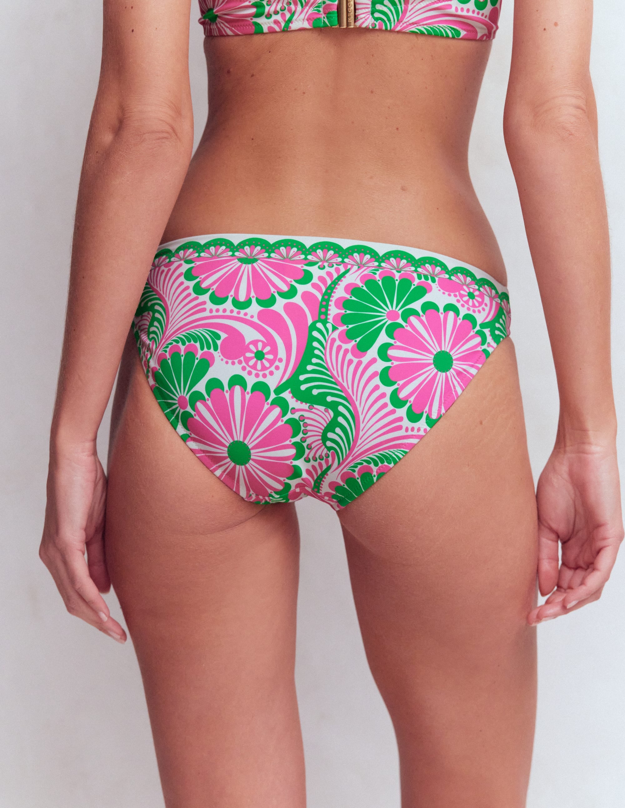 Classic Bikini Bottoms-Pink, Euphoric Gardens - Image 3