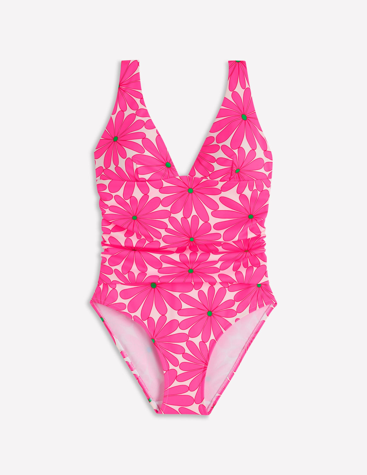 Mykonos Deep V Swimsuit-Sangria Sunset, Daisy Blossom - Image 7