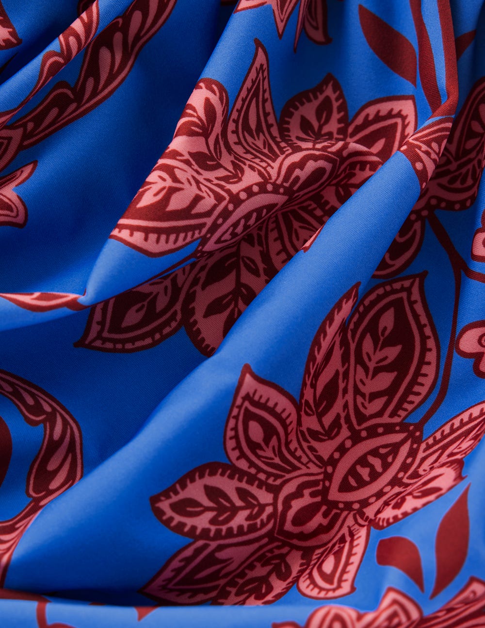 Kythira Ruched Swimsuit-Blue, Elegant Blossom - Image 6