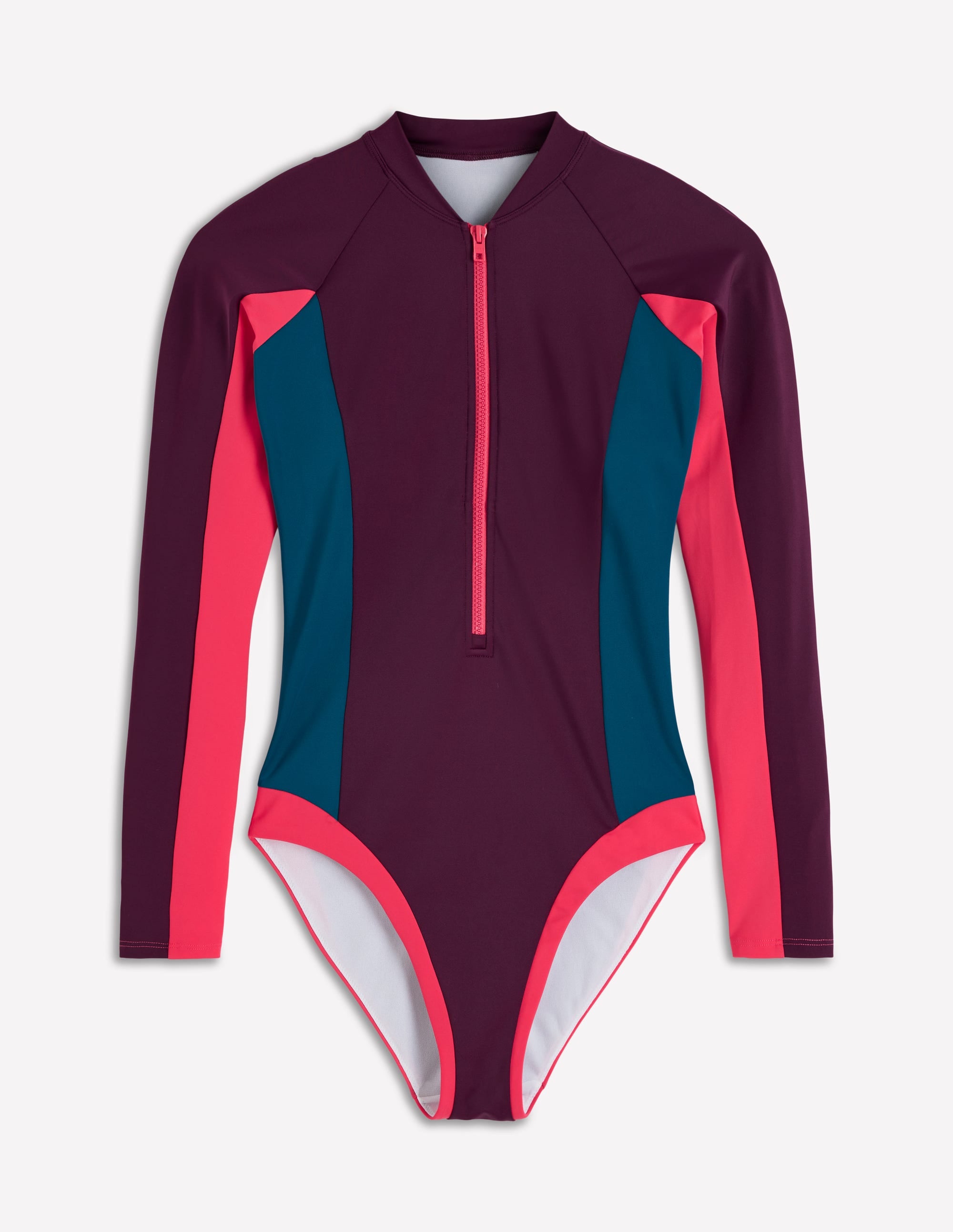 Rash Guard Swimsuit-Purple. Colourblock - Image 6