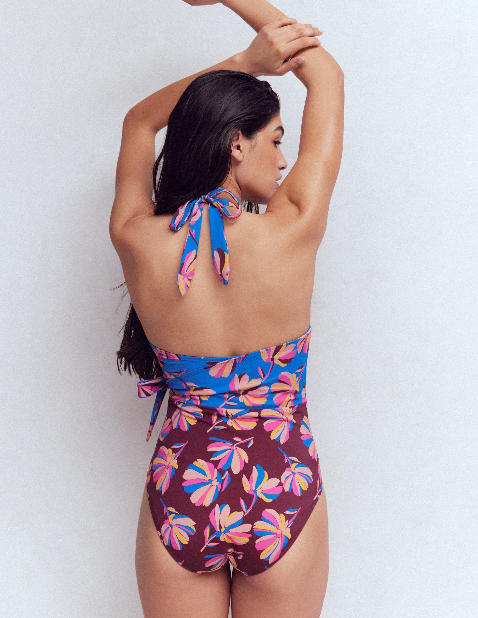 Tilos Tie Side Swimsuit-Multi, Daisy Cascade-7