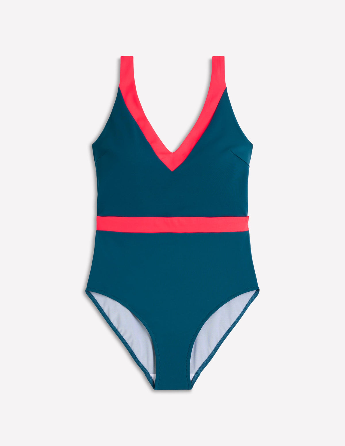 Campania Cross-back Swimsuit-Oceanside, Fiery Coral - Image 5