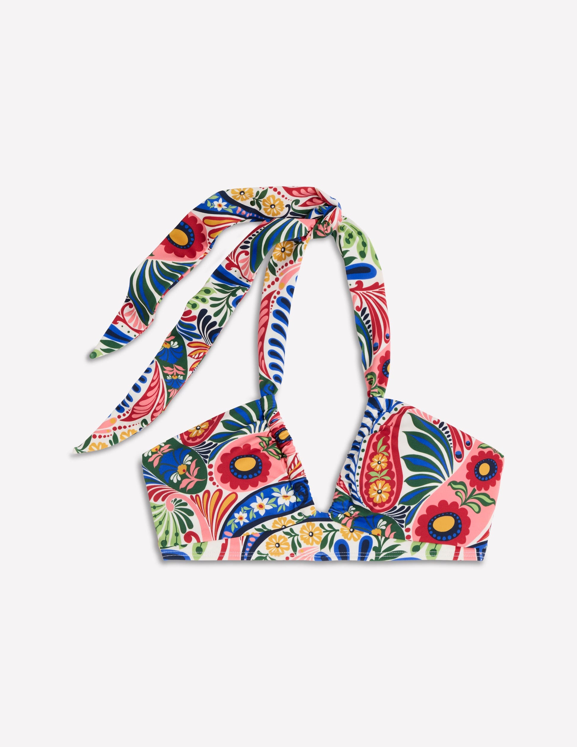 Minori Halter Tie Bikini Top-Multi, Enchanted Paisley-5