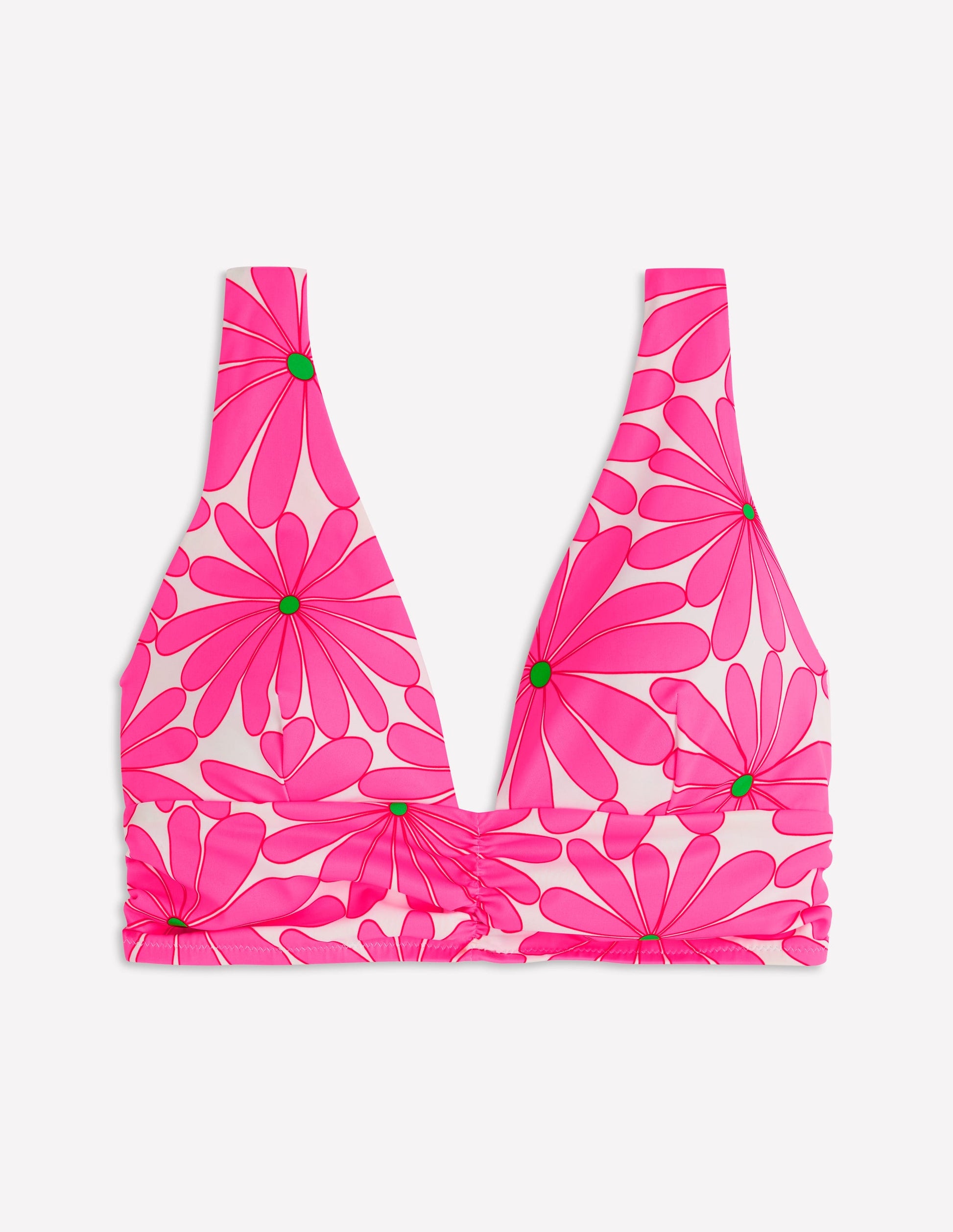 Mykonos Deep V Bikini Top-Sangria Sunset, Daisy Blossom-6