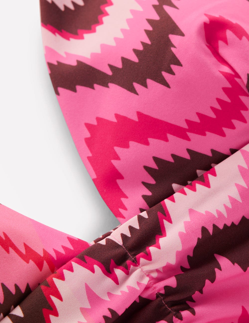 Mykonos Deep V Bikini Top-Pink, Zig zag wave - Image 8