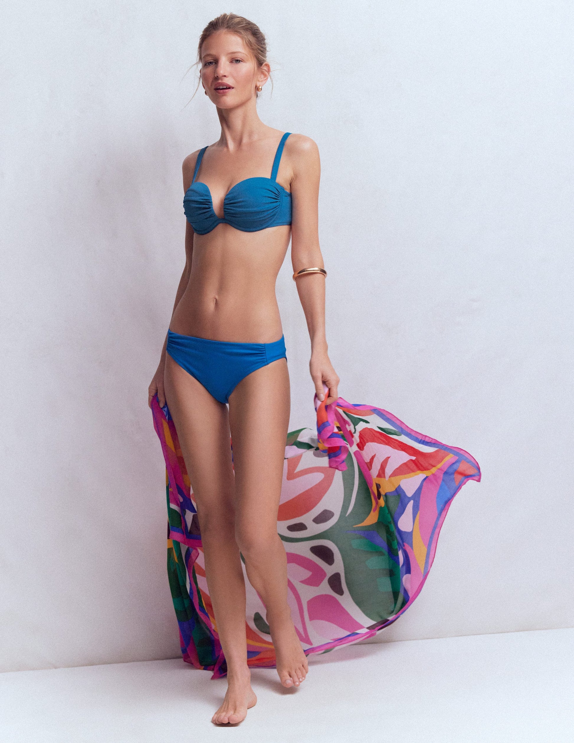 Pleated Cup Bikini Top-Oceanside-5