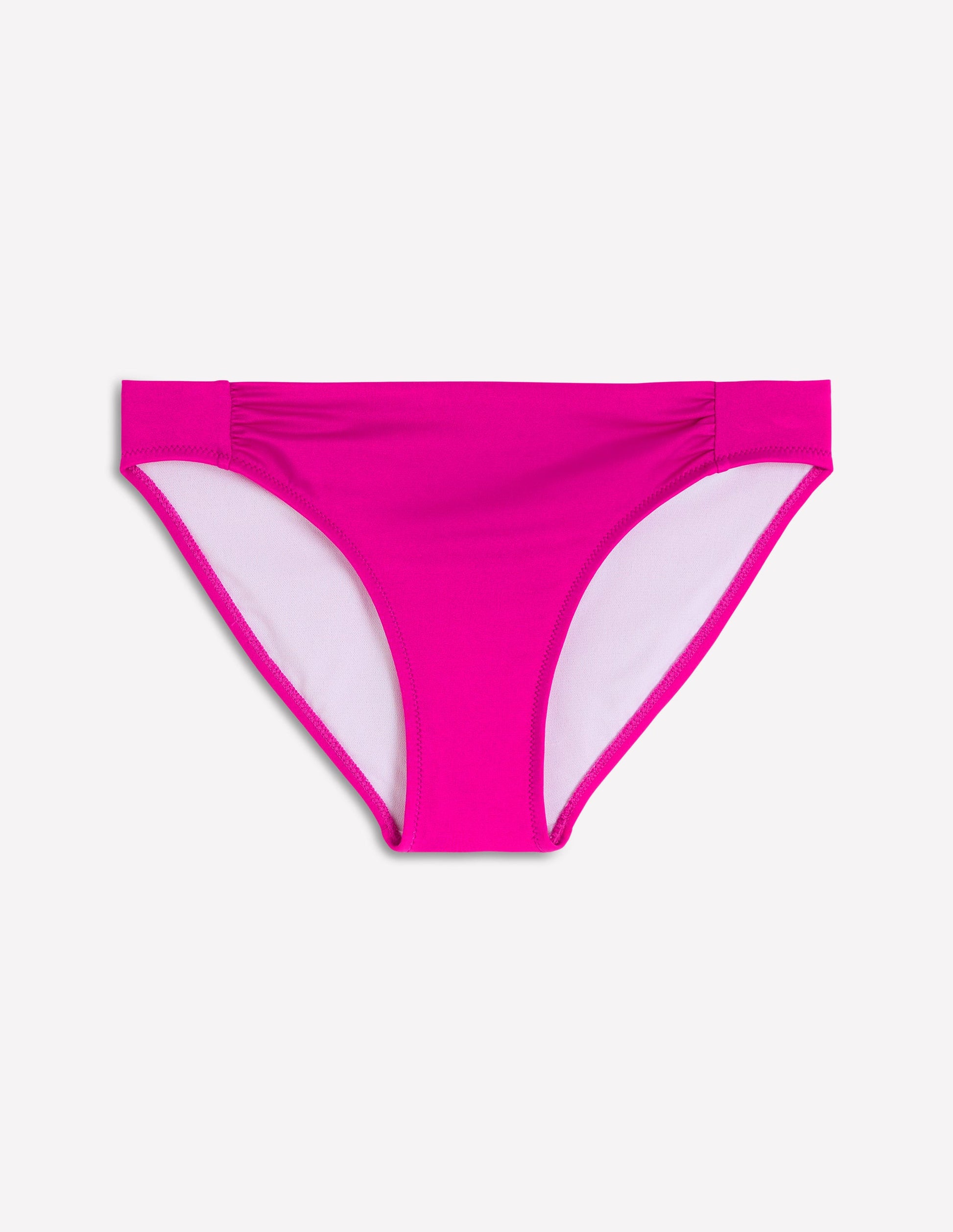 Classic Ruched Bikini Bottoms-Bright Fuchsia-6