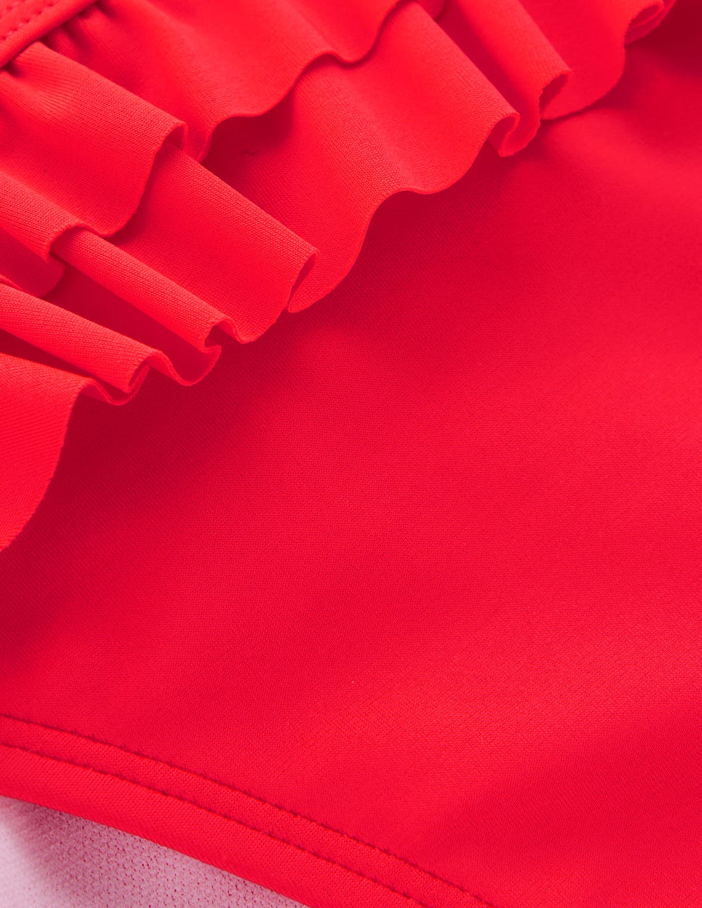 Ruffle Bikini Bottoms-Fiery Coral-6