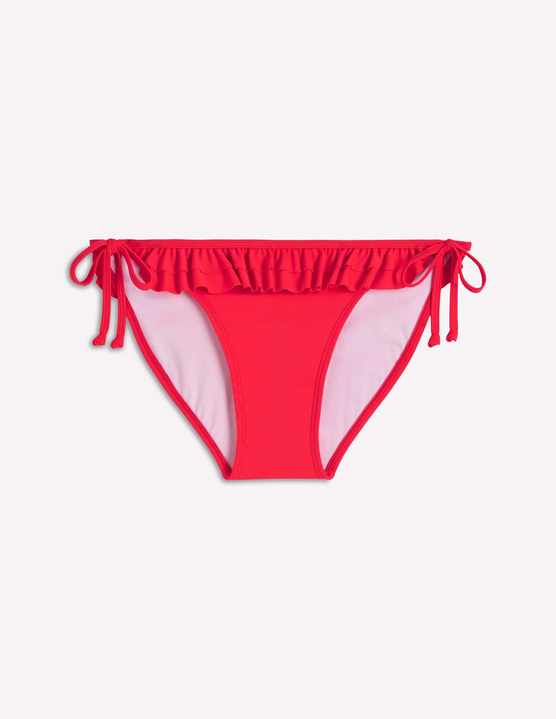 Ruffle Bikini Bottoms-Fiery Coral-5