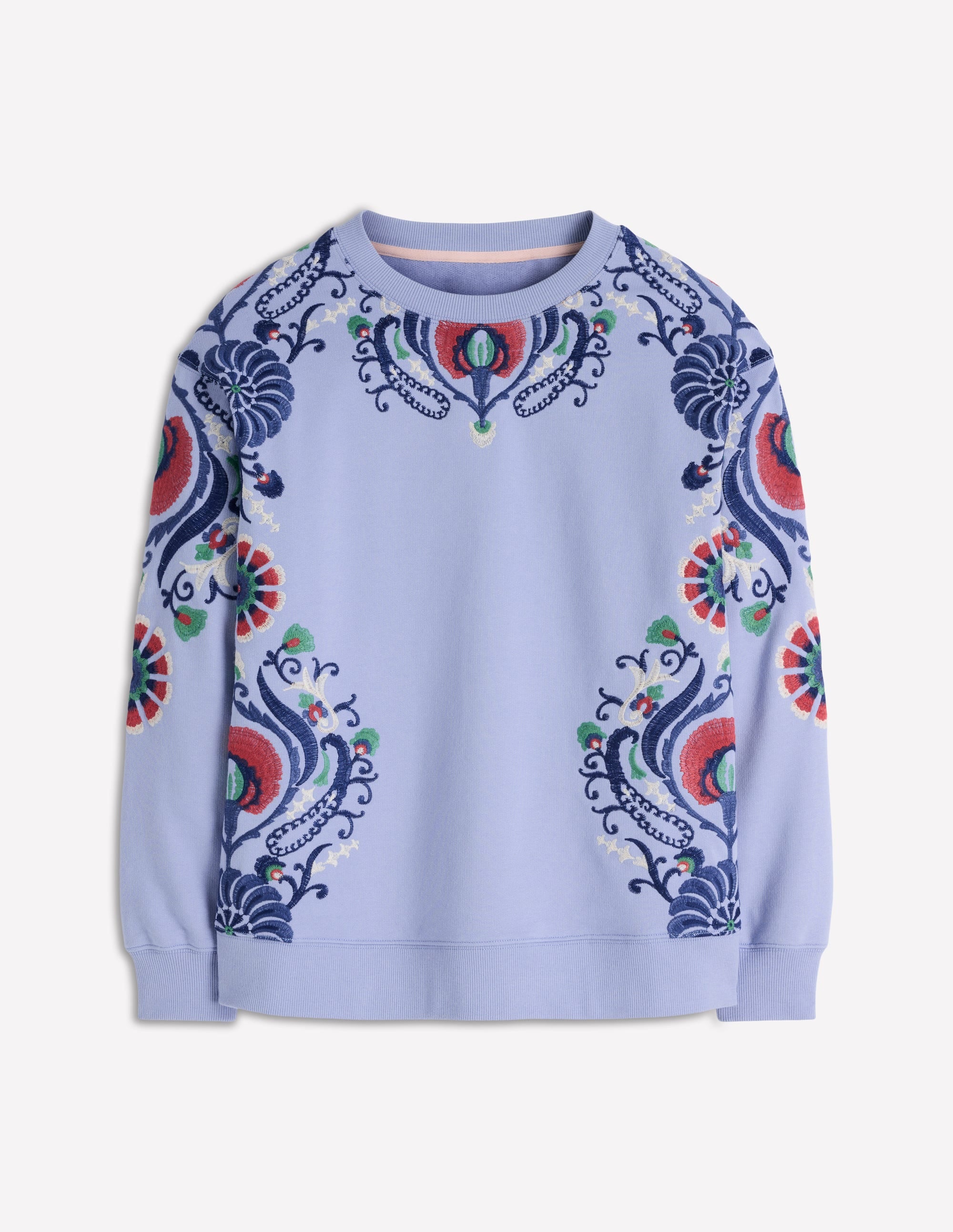 Emi Embroidered Sweatshirt-Light Blue Embroidery - Image 6