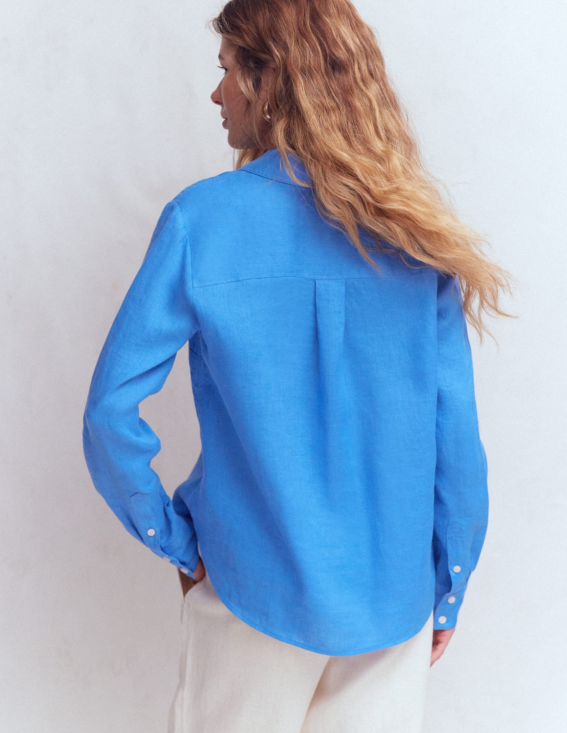 Sienna Linen Shirt-Regatta Blue-3