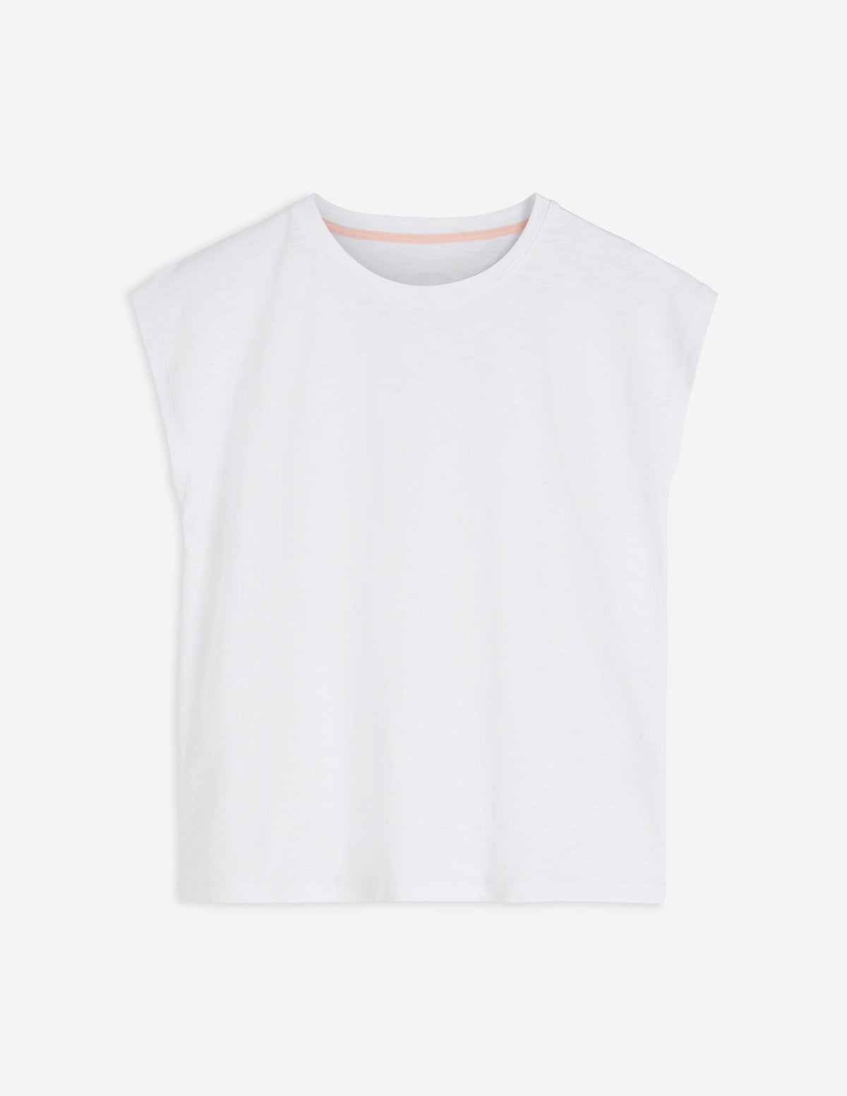 Louisa Cotton Slub T-shirt-White - Image 6