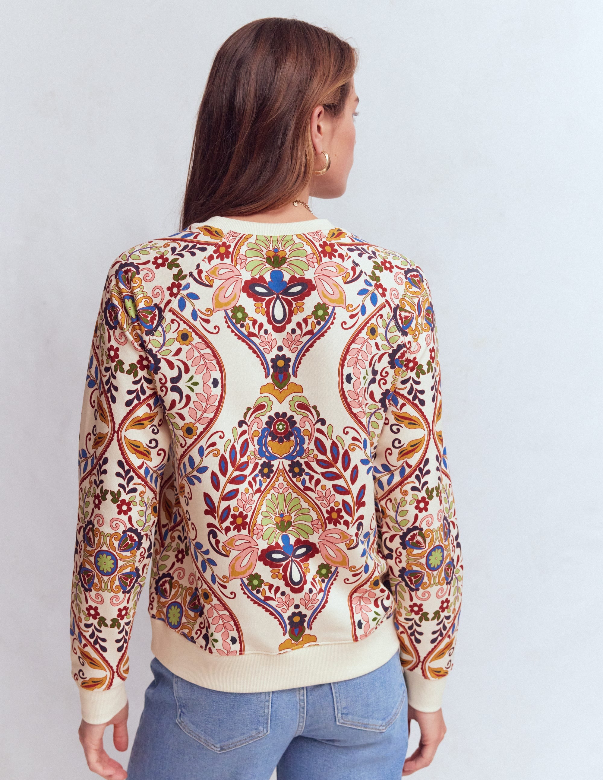 Rosa Printed Sweatshirt-Multi, Enchanted Gardenia - Image 3