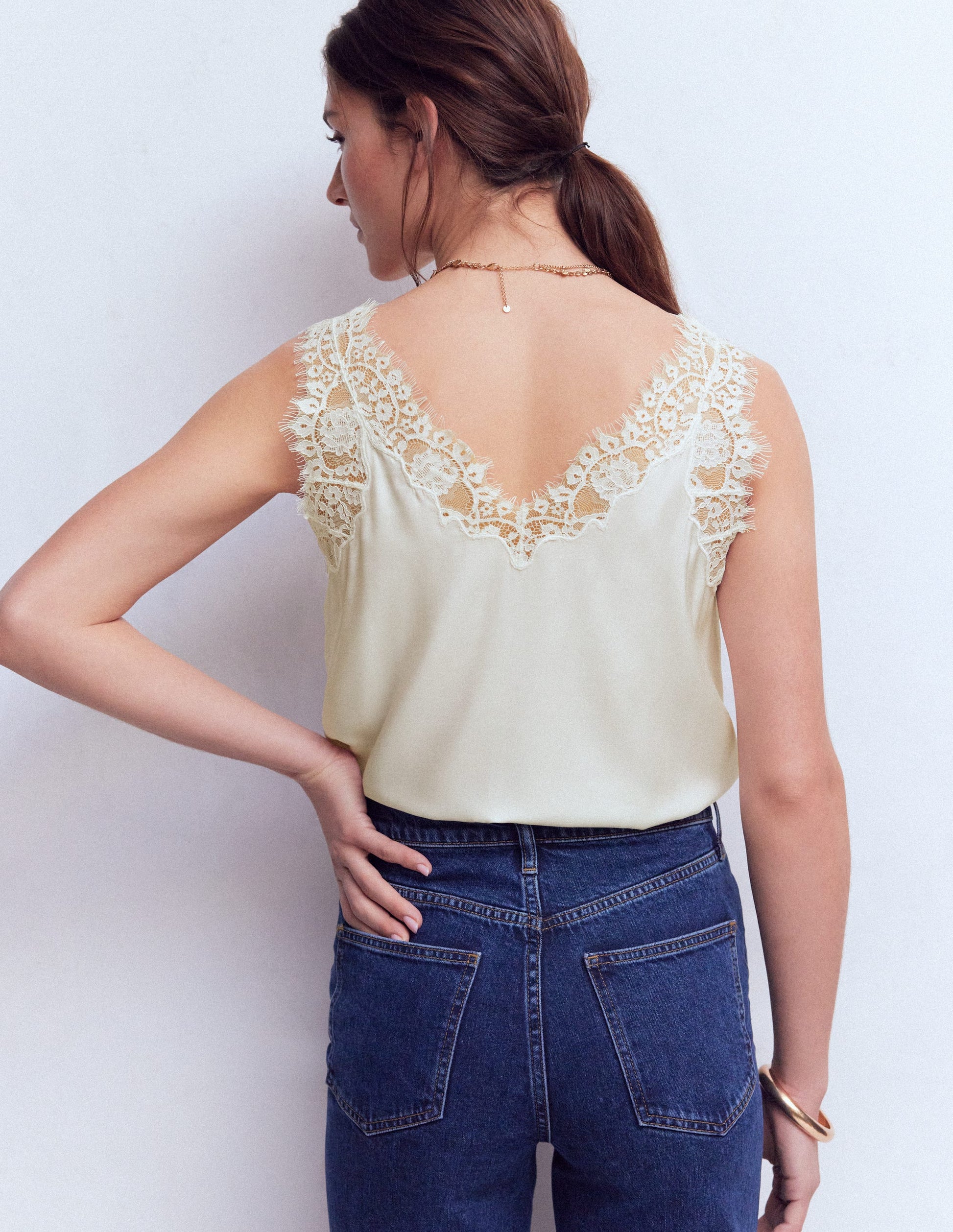 Ara Silk Blend Lace Cami-Ivory-3