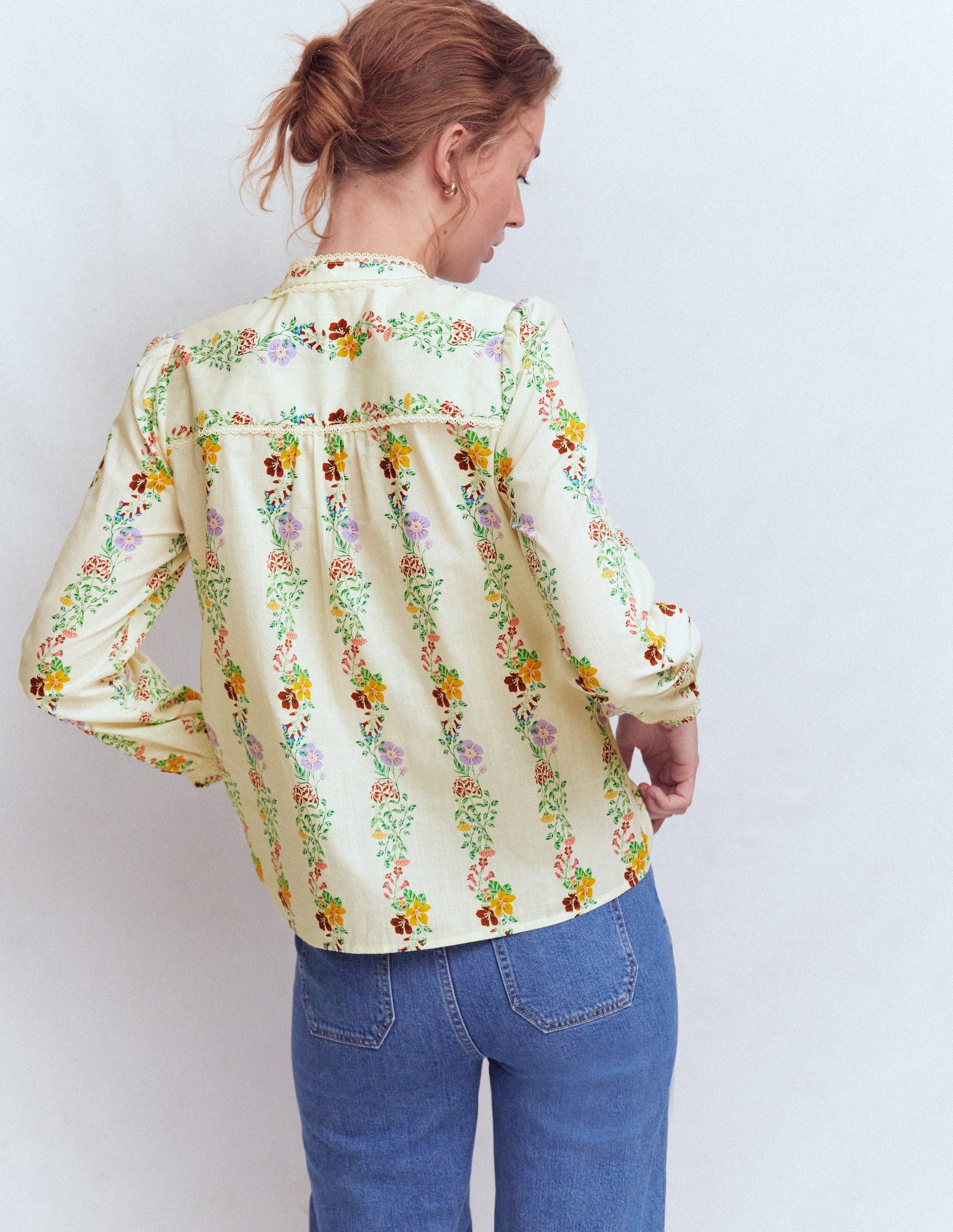 Rhea Trim  Insert Cotton Top-Multi, Blossom Trail-3
