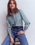 Cara Denim Shirt-Blue Broderie
