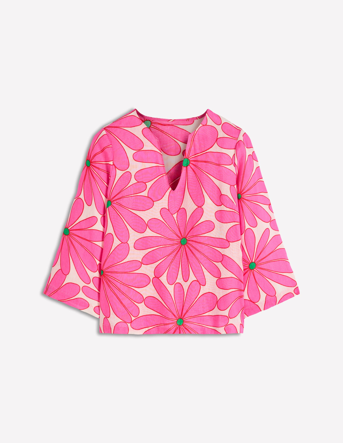 Cleo Linen Top-Pink, Daisy Blossom - Image 7