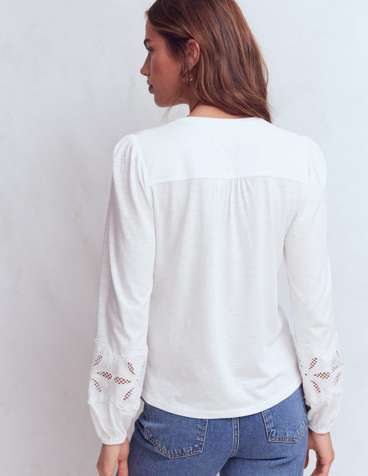 Scallop Cutwork Top-White - Image 3
