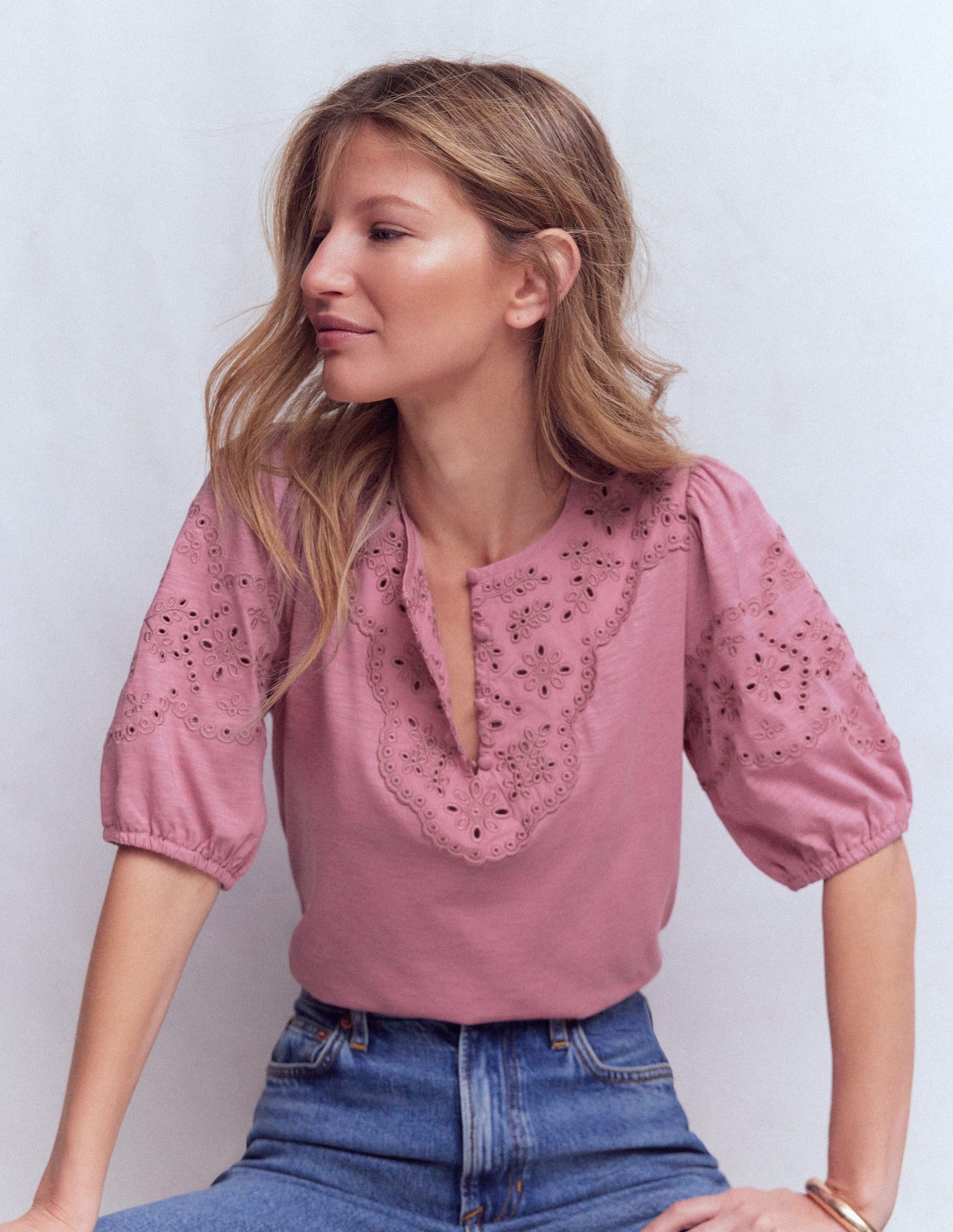 Ada Broderie Mix Top-Lilas-1