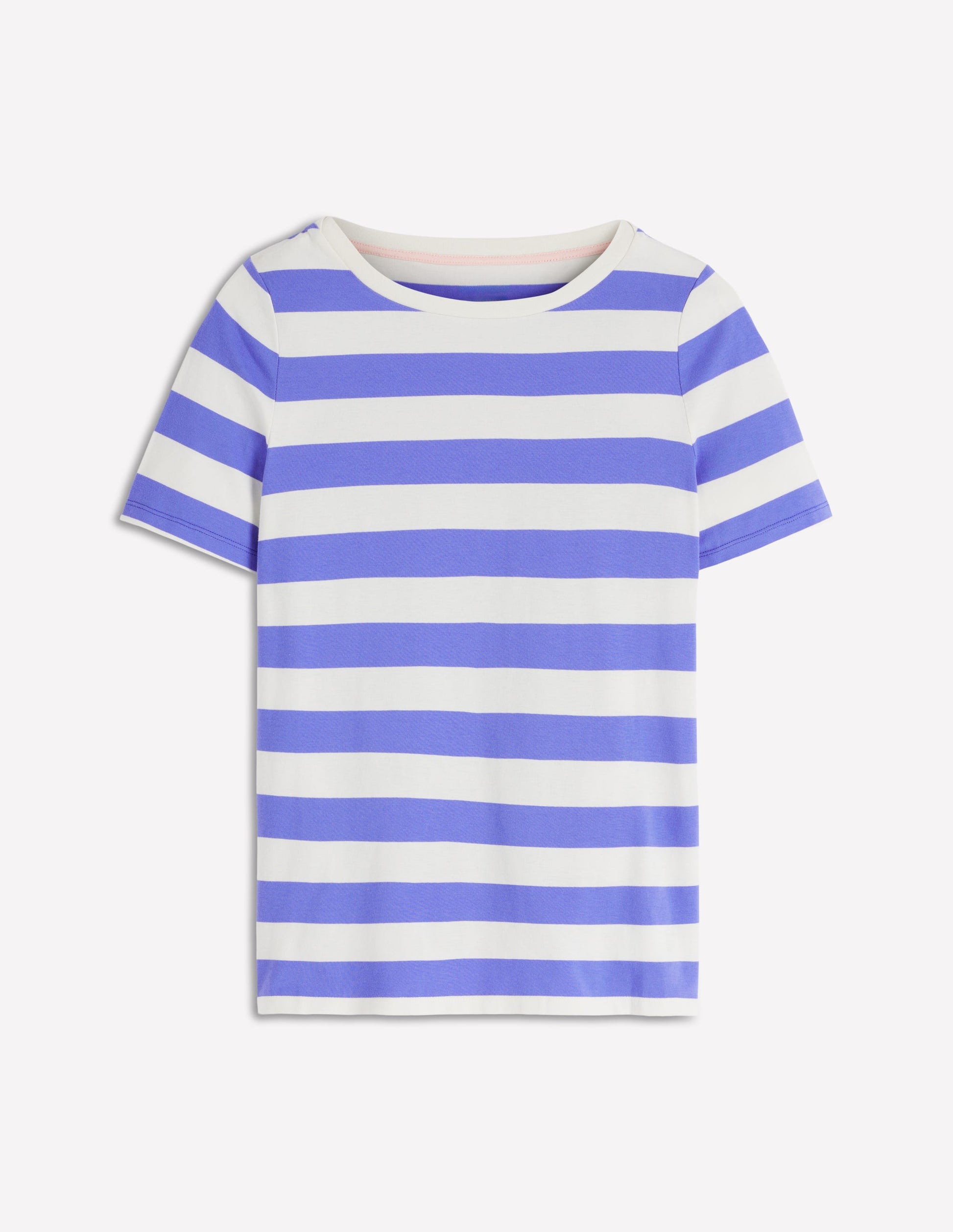 Olivia Short Sleeve Breton-Baja Blue and Ivory Stripe-6