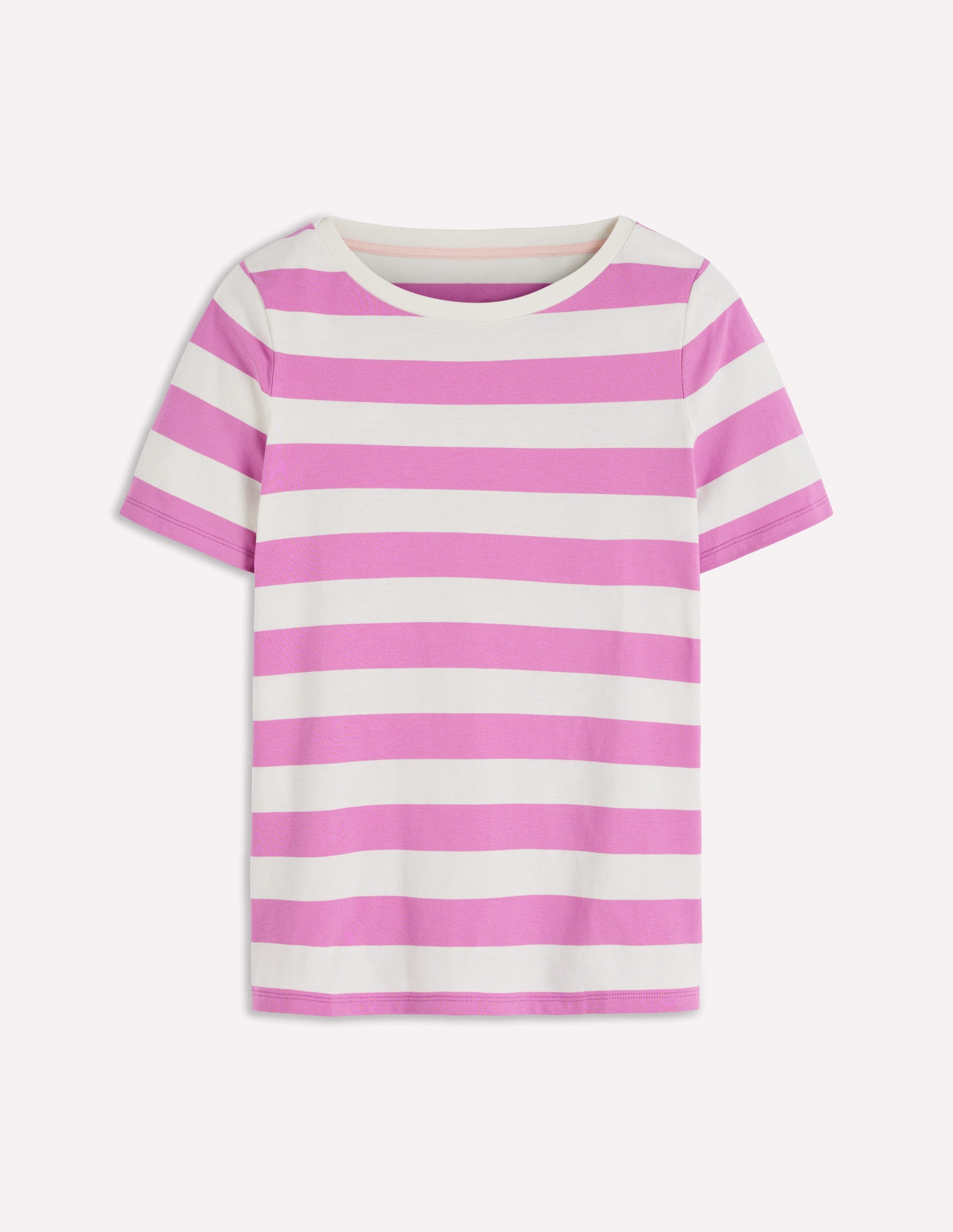 Olivia Short Sleeve Breton-Clover Purple and Ivory Stripe-6