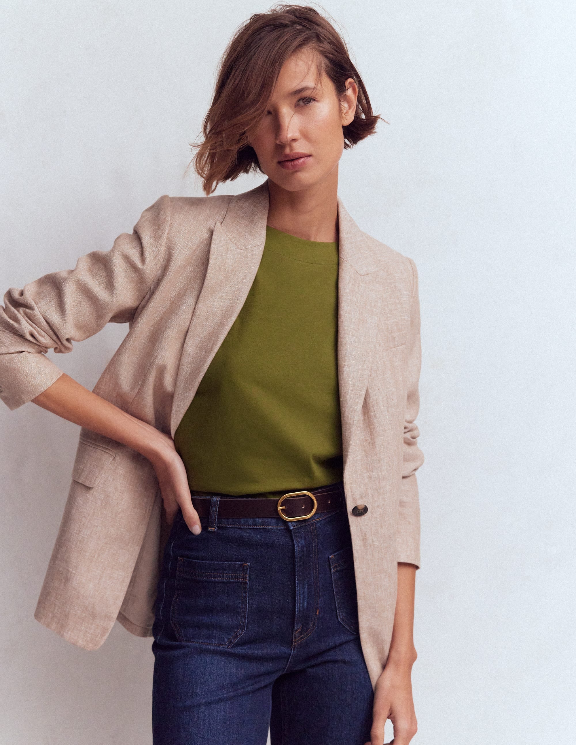 Button Detail T-Shirt-Mayfly - Image 4