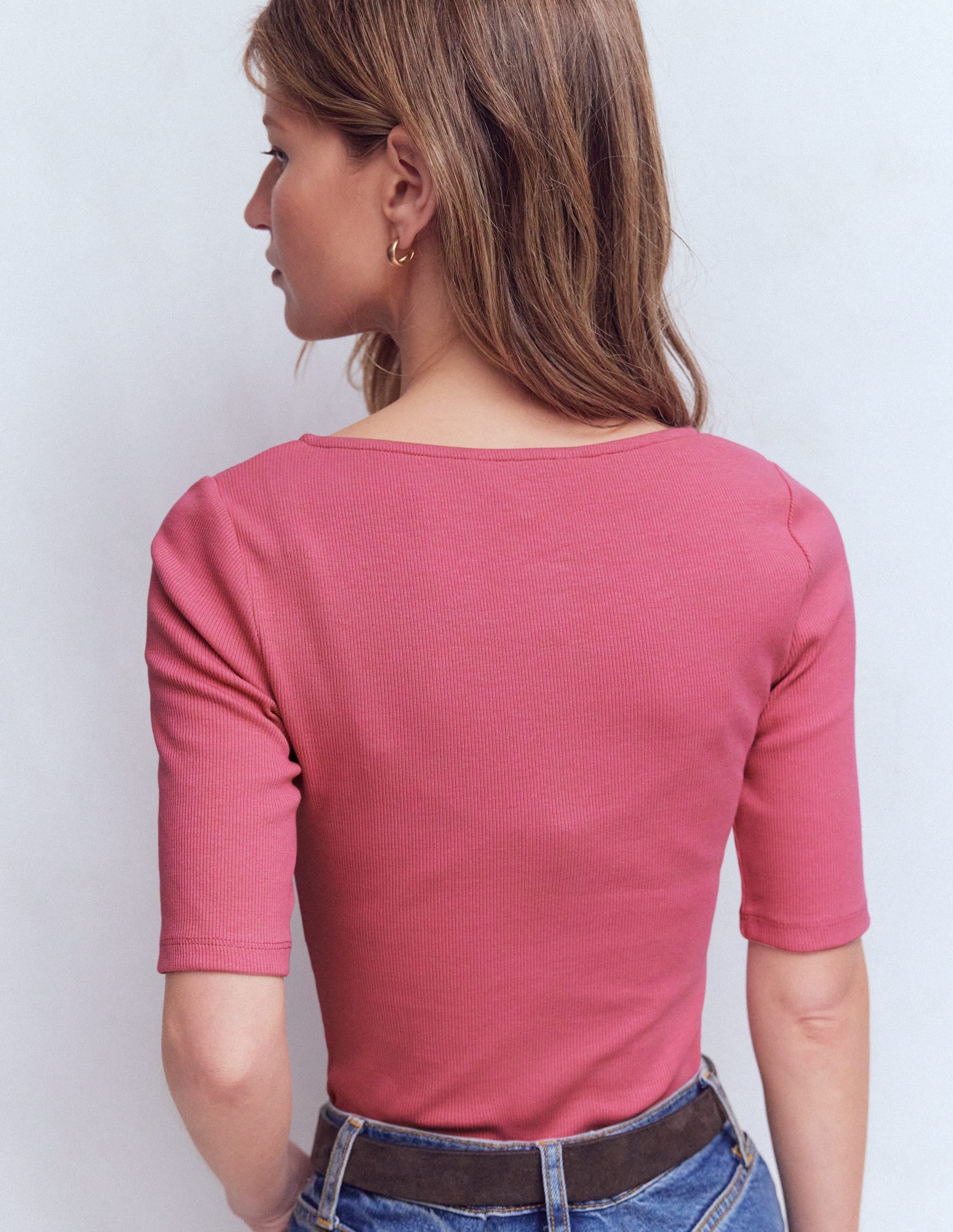 Short Sleeve Rib Henley-Malaga - Image 3