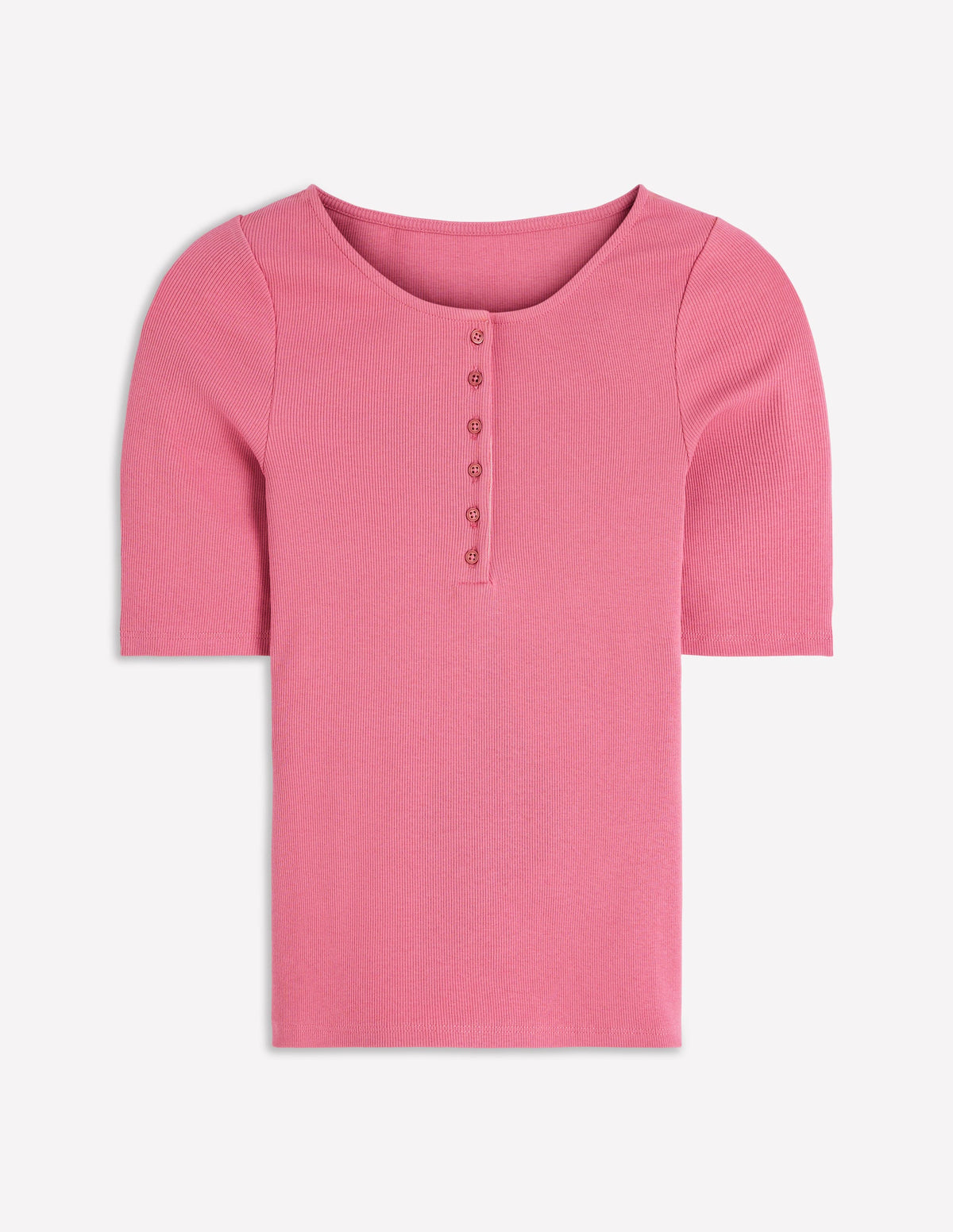 Short Sleeve Rib Henley-Malaga - Image 5