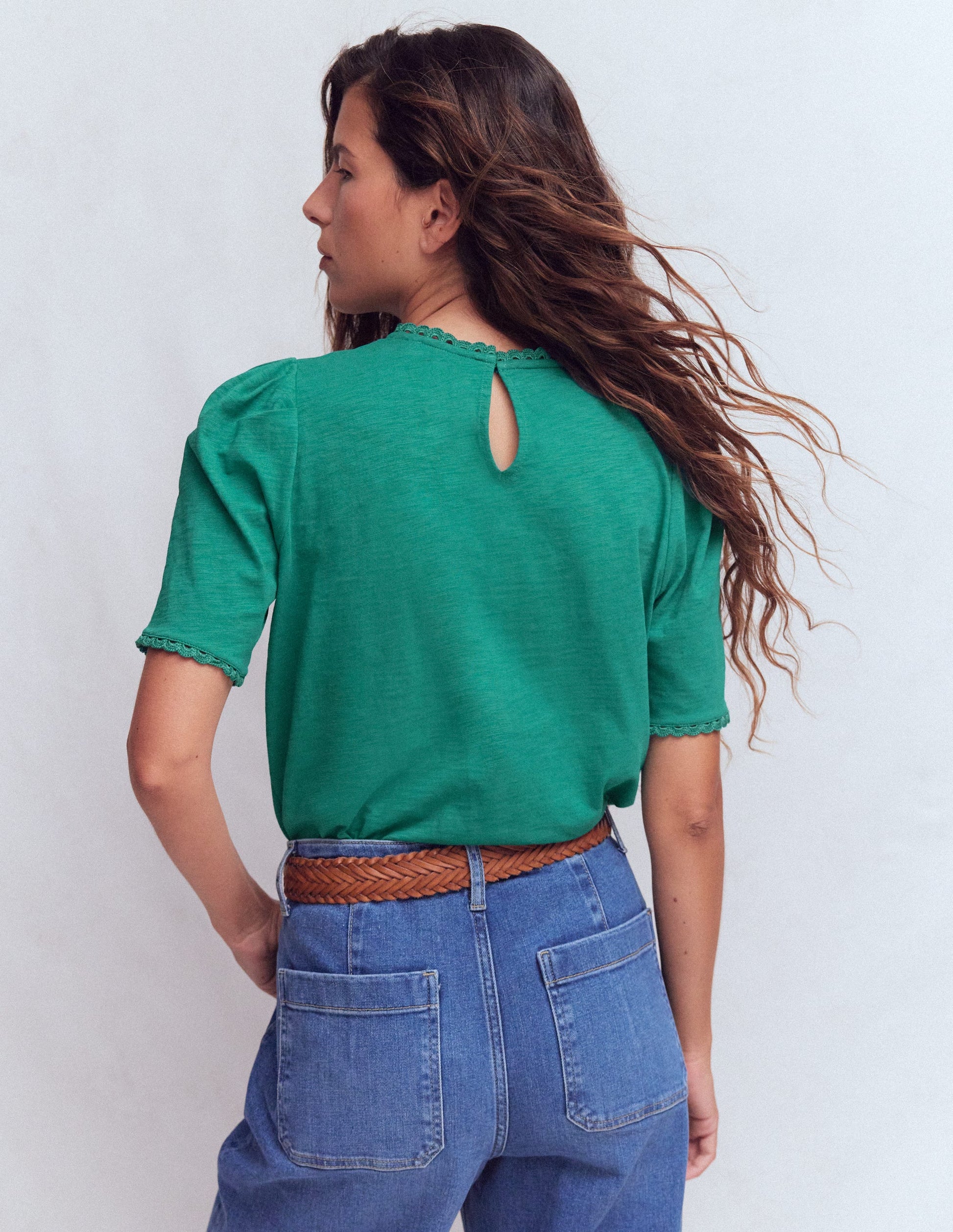 Ali Scallop T-Shirt-Deep Teal-3