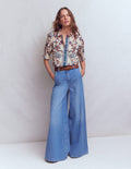 Heather Smocked Sleeve Top-Elegant Blossom Placement
