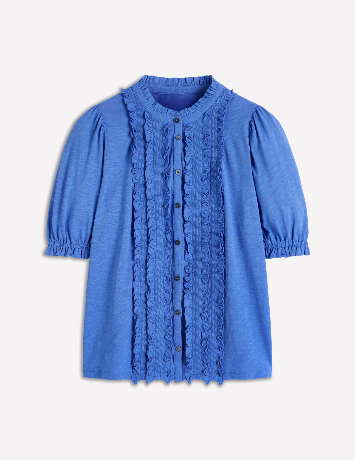 Eda Ruffle Front Shirt-Regatta - Image 6