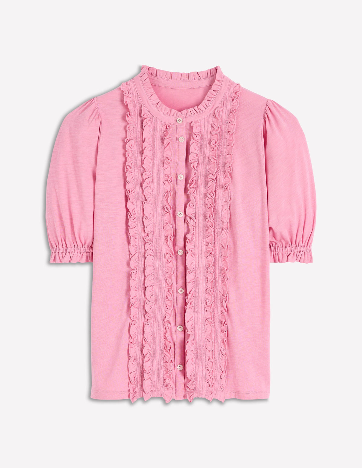 Eda Ruffle Front Shirt-Formica Pink - Image 6