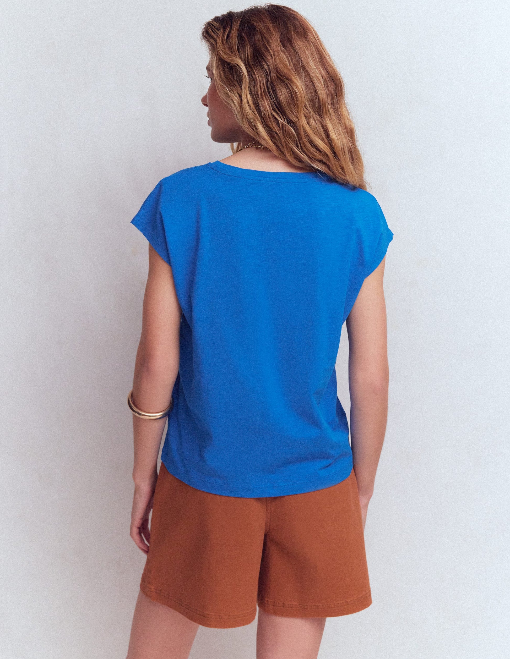 Willow Broderie T-shirt-Directoire Blue-3