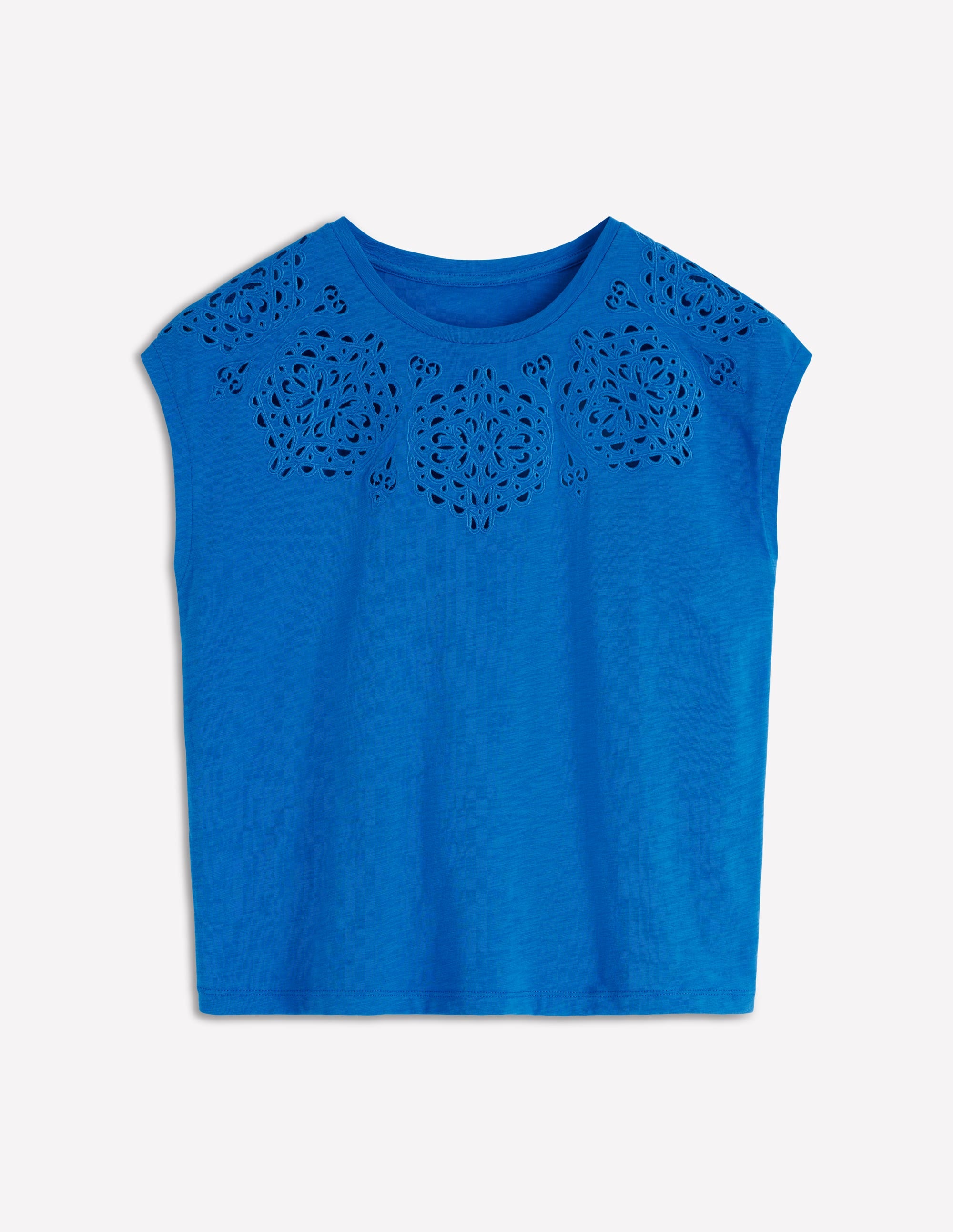 Willow Broderie T-shirt-Directoire Blue - Image 5