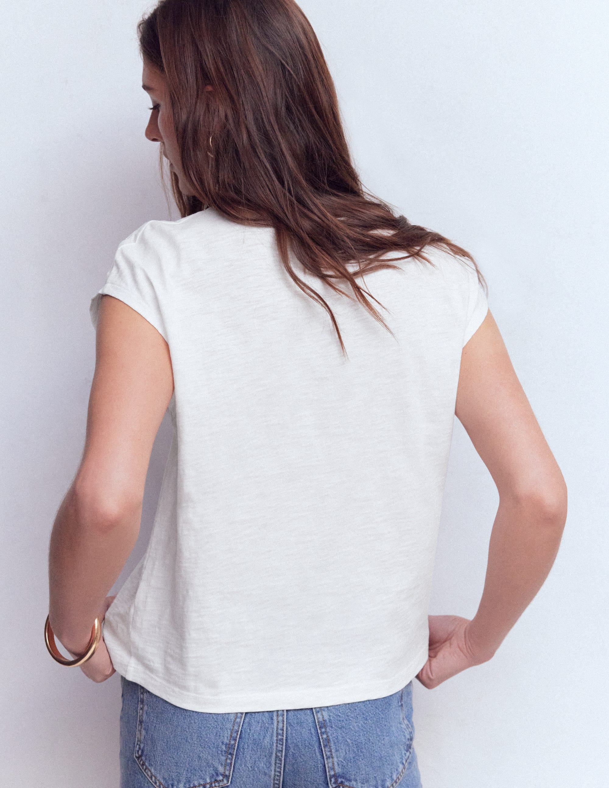 Willow Broderie T-shirt-Brilliant White - Image 3