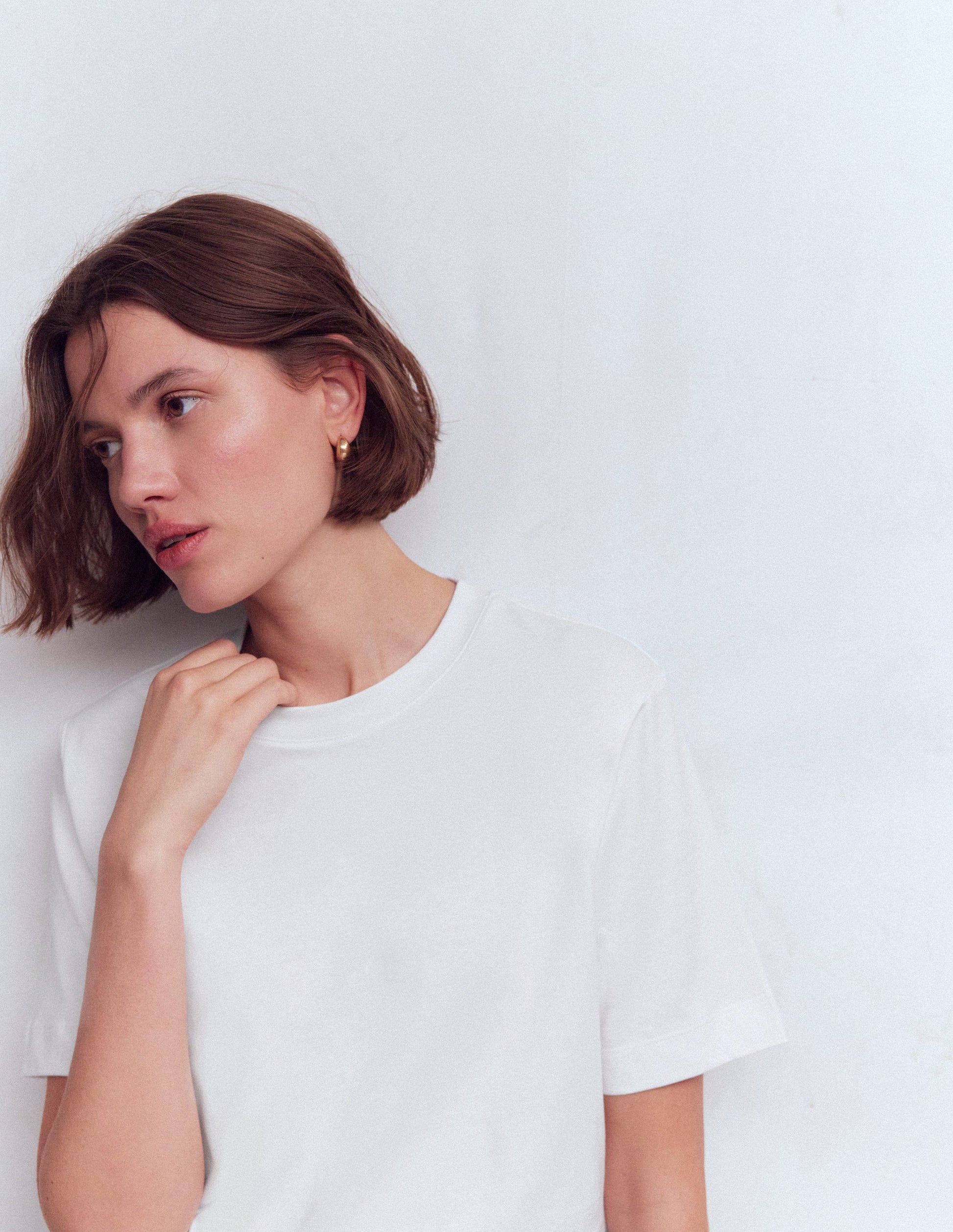 Relaxed Cotton T-shirt-White-2