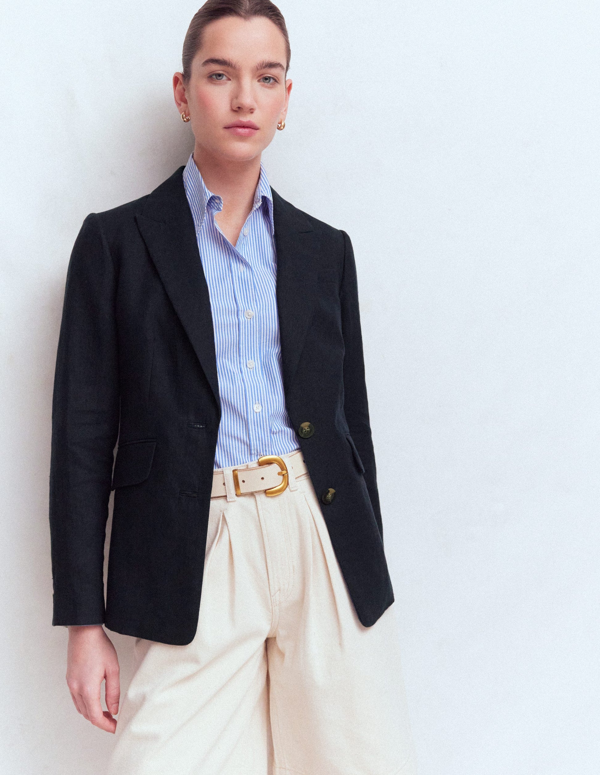 Stamford Linen Blazer-Navy-5