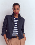 Dartmouth Linen Blazer-Navy