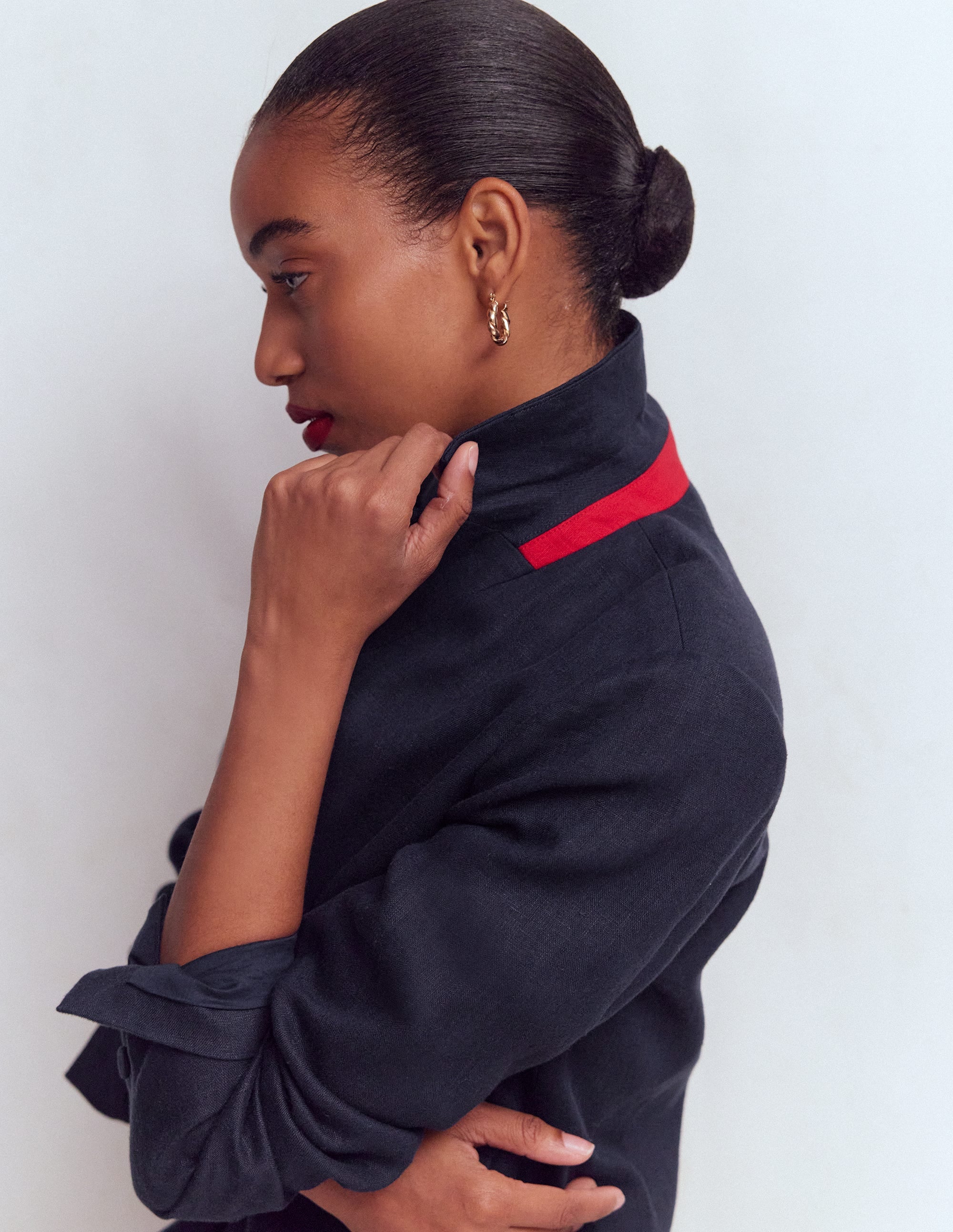 Dartmouth Linen Blazer-Navy - Image 2