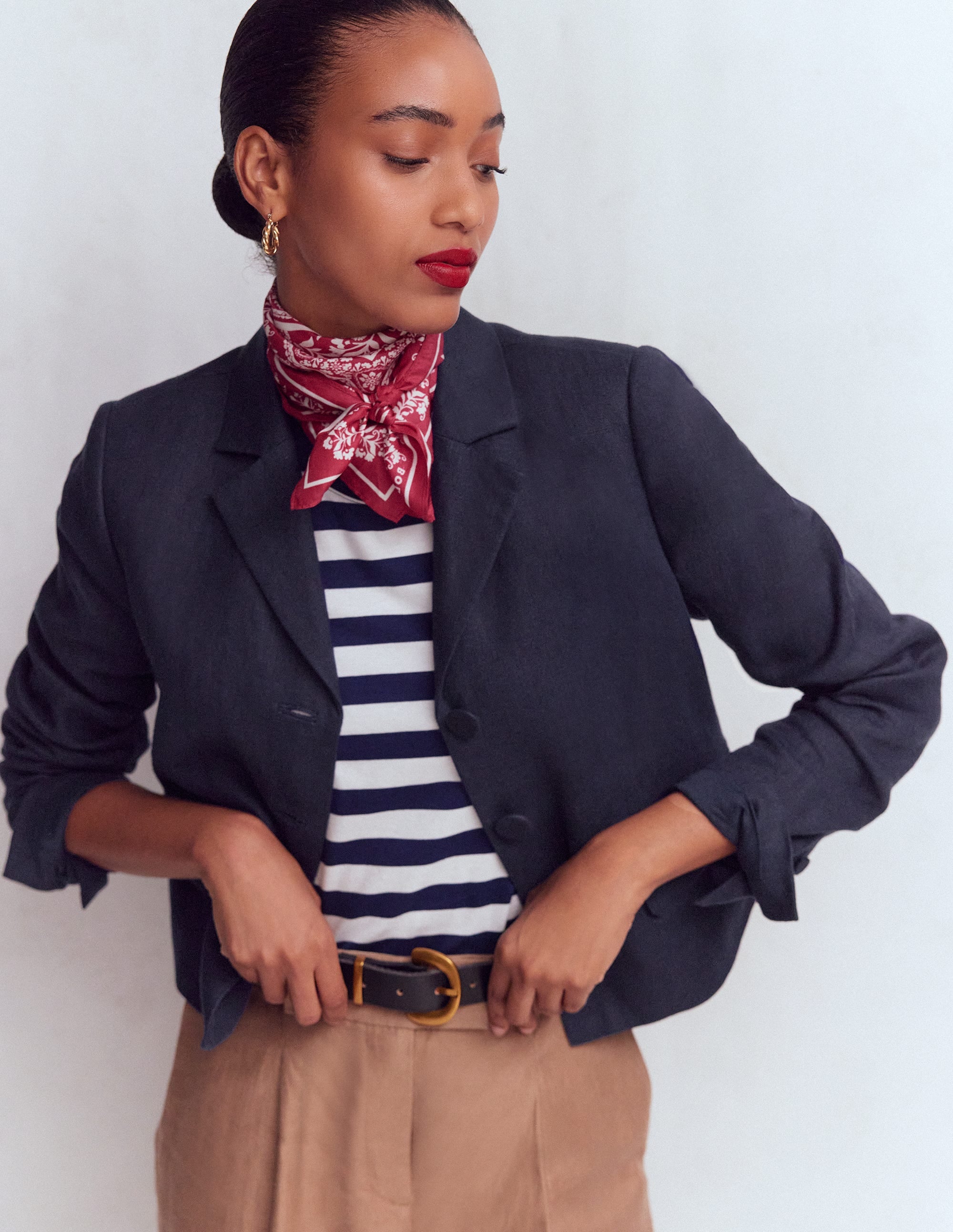 Dartmouth Linen Blazer-Navy - Image 5