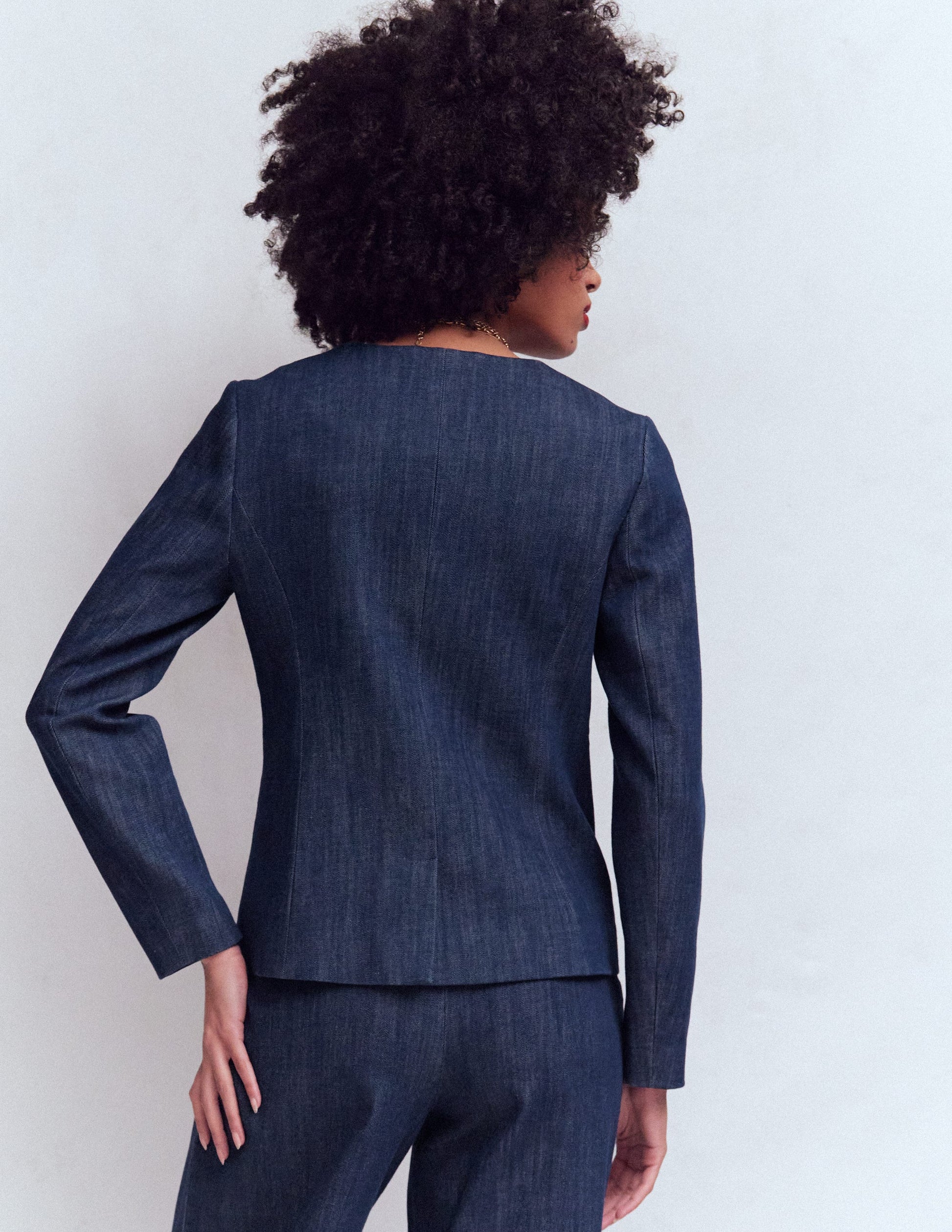 Hampstead Cotton Twill Blazer-Navy-3