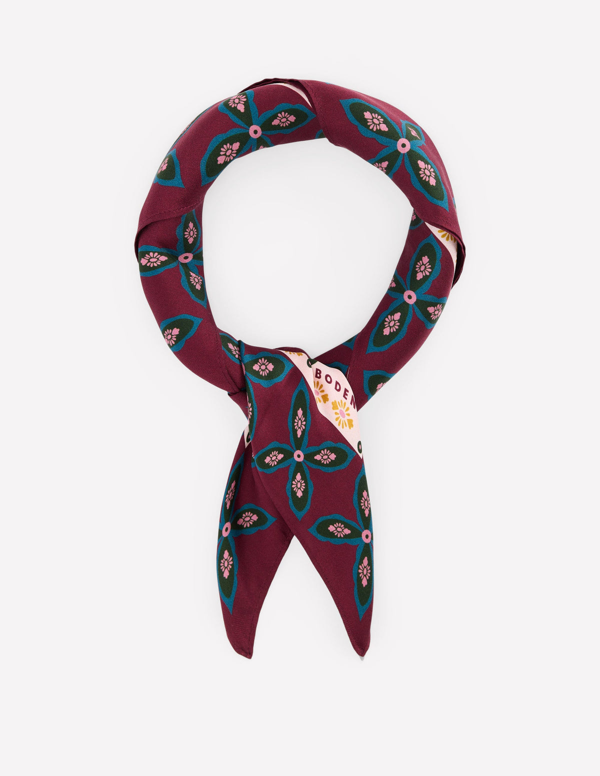 Elisabeth Silk Square Scarf-Multi, Geo Flora - Image 1