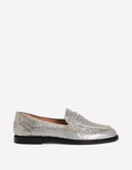 Nya Penny Loafers-Silver Metallic